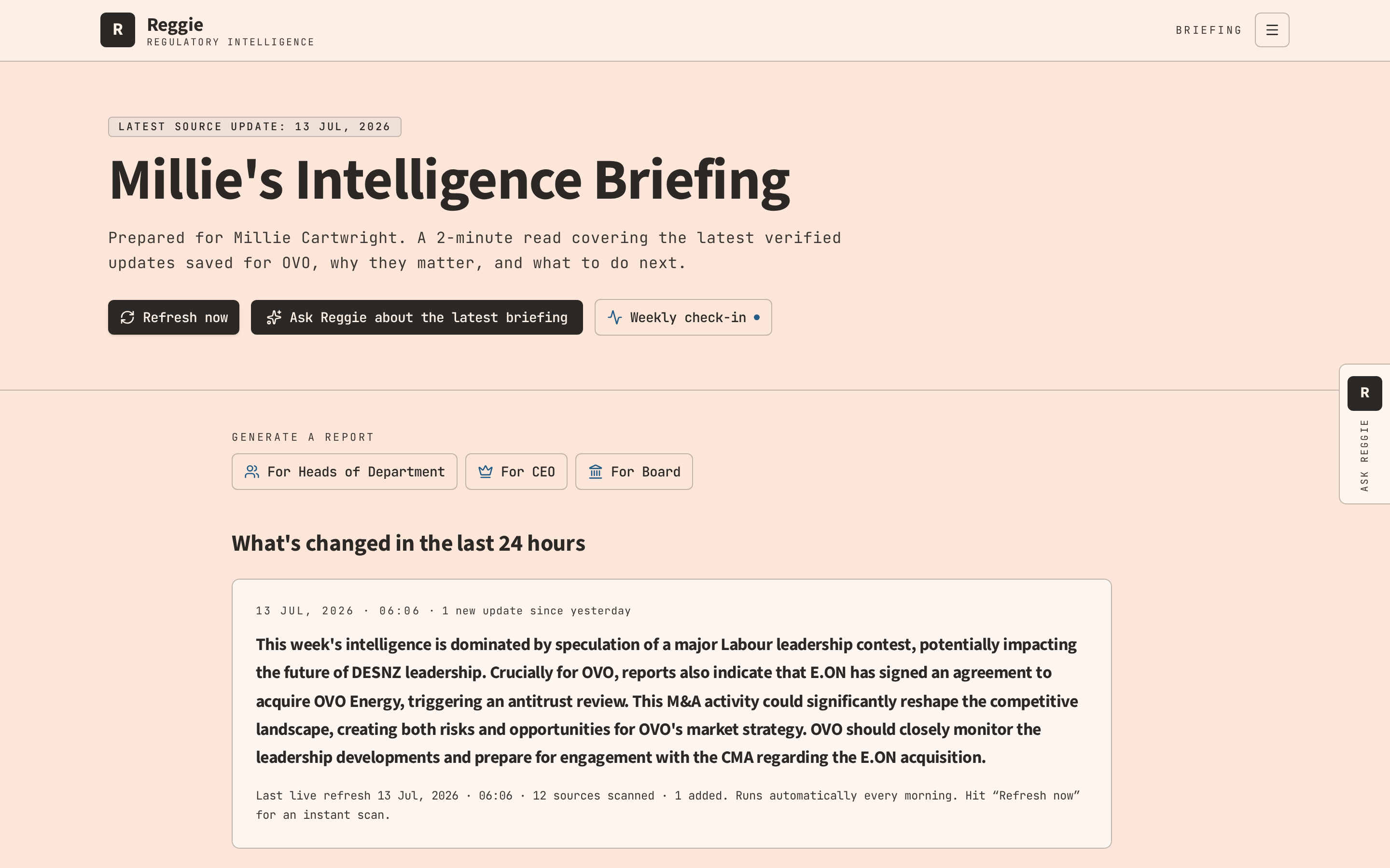 Daily Intelligence Briefing